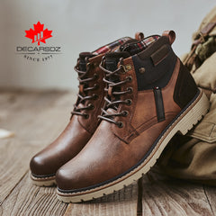 Men Boots Man Autumn Botas Brand Lace-up Basic Boots
