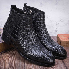 Crocodile Boots Men Dress Shoe 100%