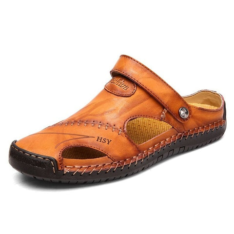 Summer Sandals Men Leather