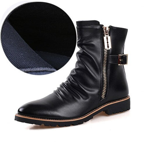 Mens Ankle Boots Soft Leather